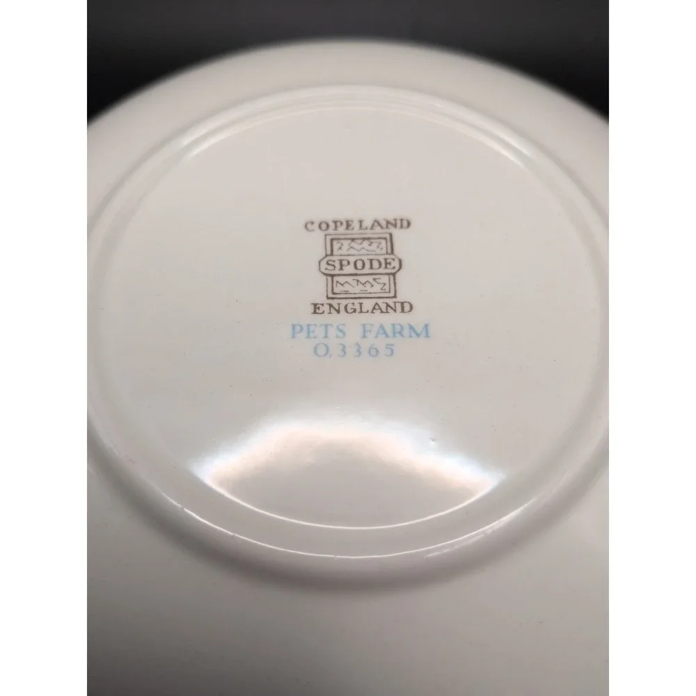 MCM Copeland Spode Pets Farm Vintage Childs Bowl Pony Horse Dog Pasture - 03365